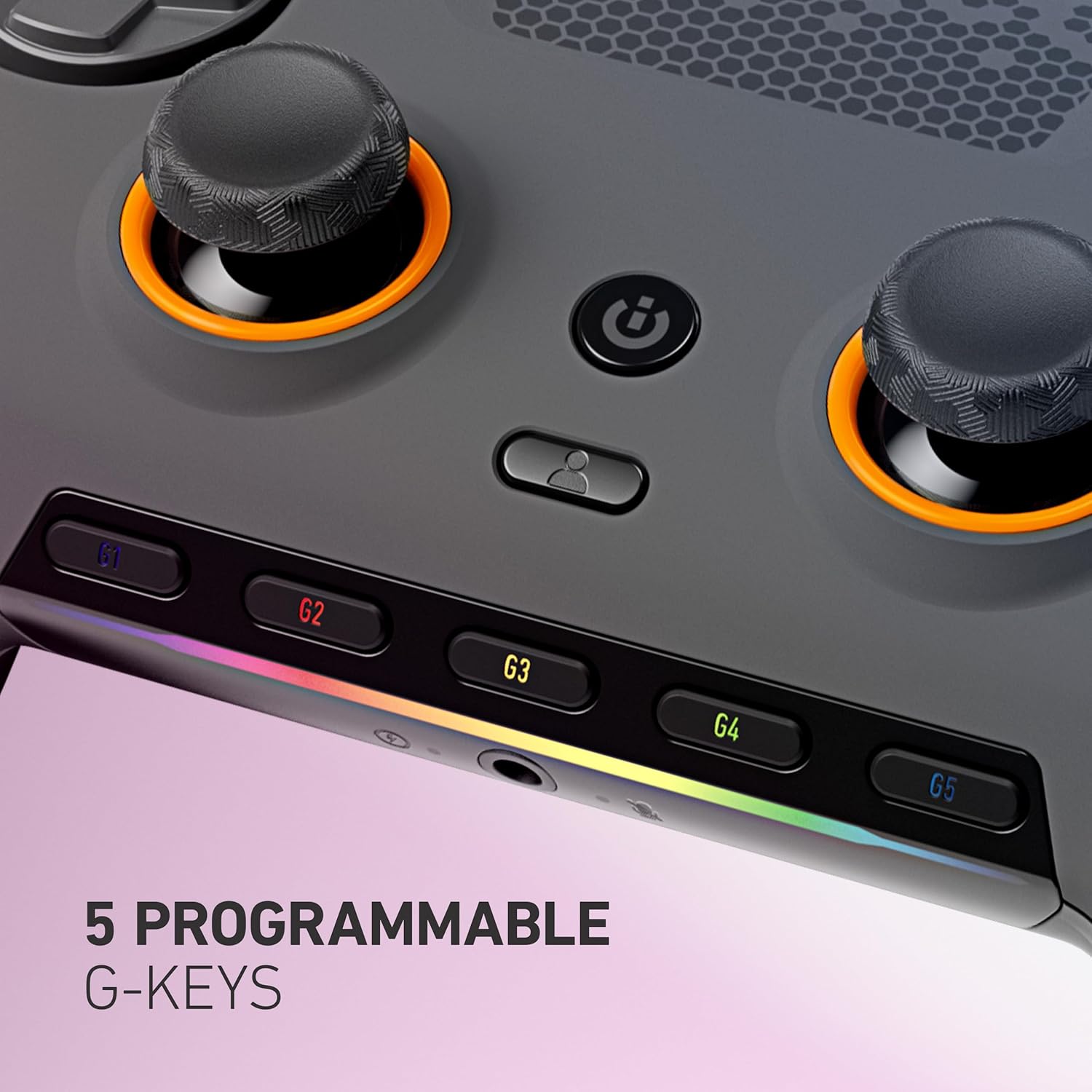 SCUF ENVISION PRO Wireless PC Only Gaming Controller - Five Remappable G-Keys - Remappable Back Paddles - Instant Triggers - iCUE Compatible - Steel Gray - Image 2