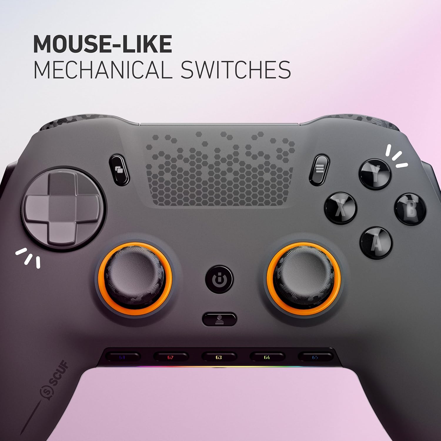 SCUF ENVISION PRO Wireless PC Only Gaming Controller - Five Remappable G-Keys - Remappable Back Paddles - Instant Triggers - iCUE Compatible - Steel Gray - Image 4